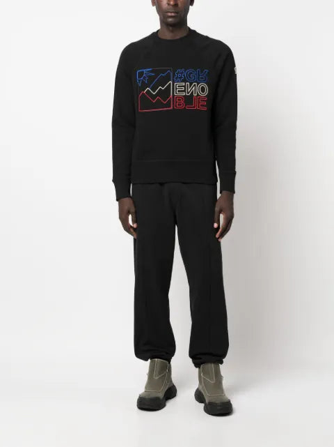 Moncler Grenoble logo-embroidered cotton sweatshirt