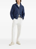 Brunello Cucinelli pinstripe stand-collar jacket