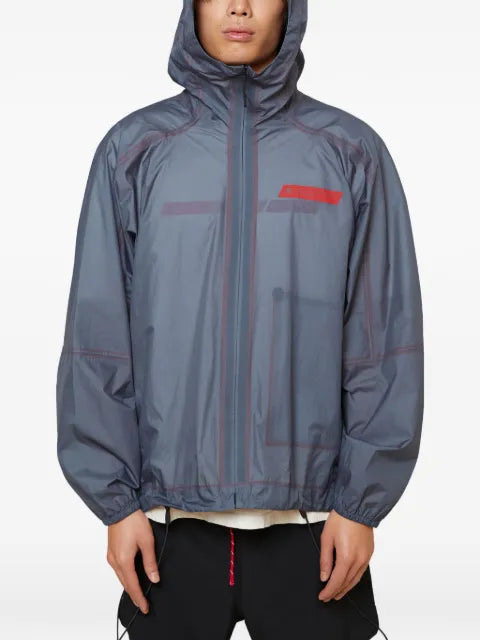 District Vision x Massimo Osti logo hooded jacket