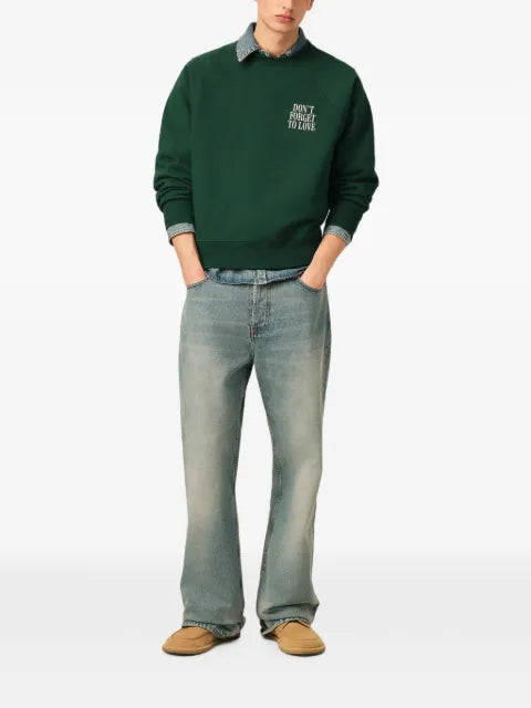 AMI Paris cotton "Don't forget to love" sweatshirt