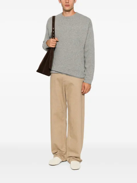 extreme cashmere crew-neck long-sleeve cashmere sweater