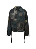 D HYGEN patchwork distressed denim jacket