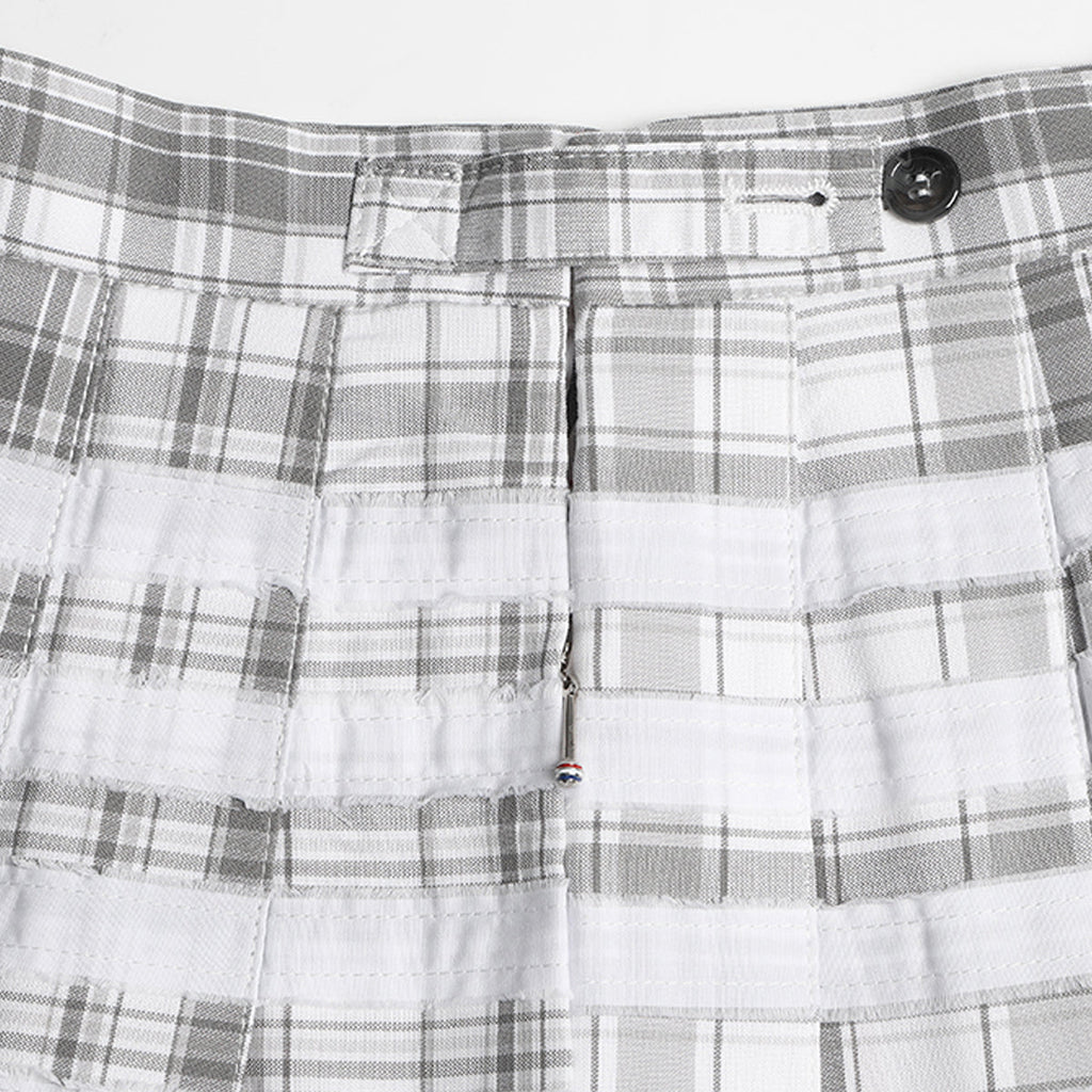 Women's Plaid 4-Bar Pleated Mini Skirt | Thom Browne