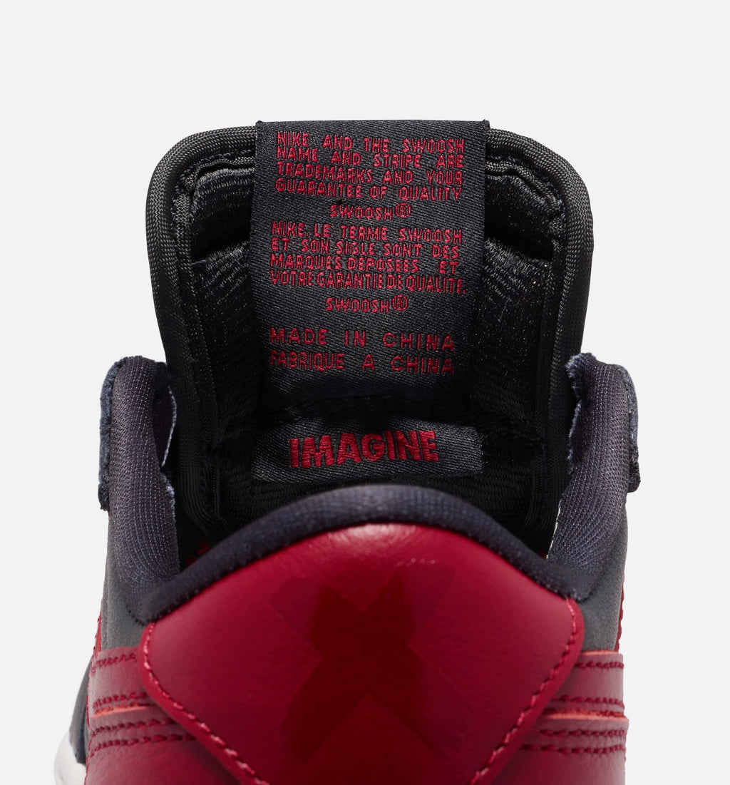 Air Jordan 1 Retro Low OG Banned Grade School Lifestyle Shoes - Black/Varsity Red/Summit White