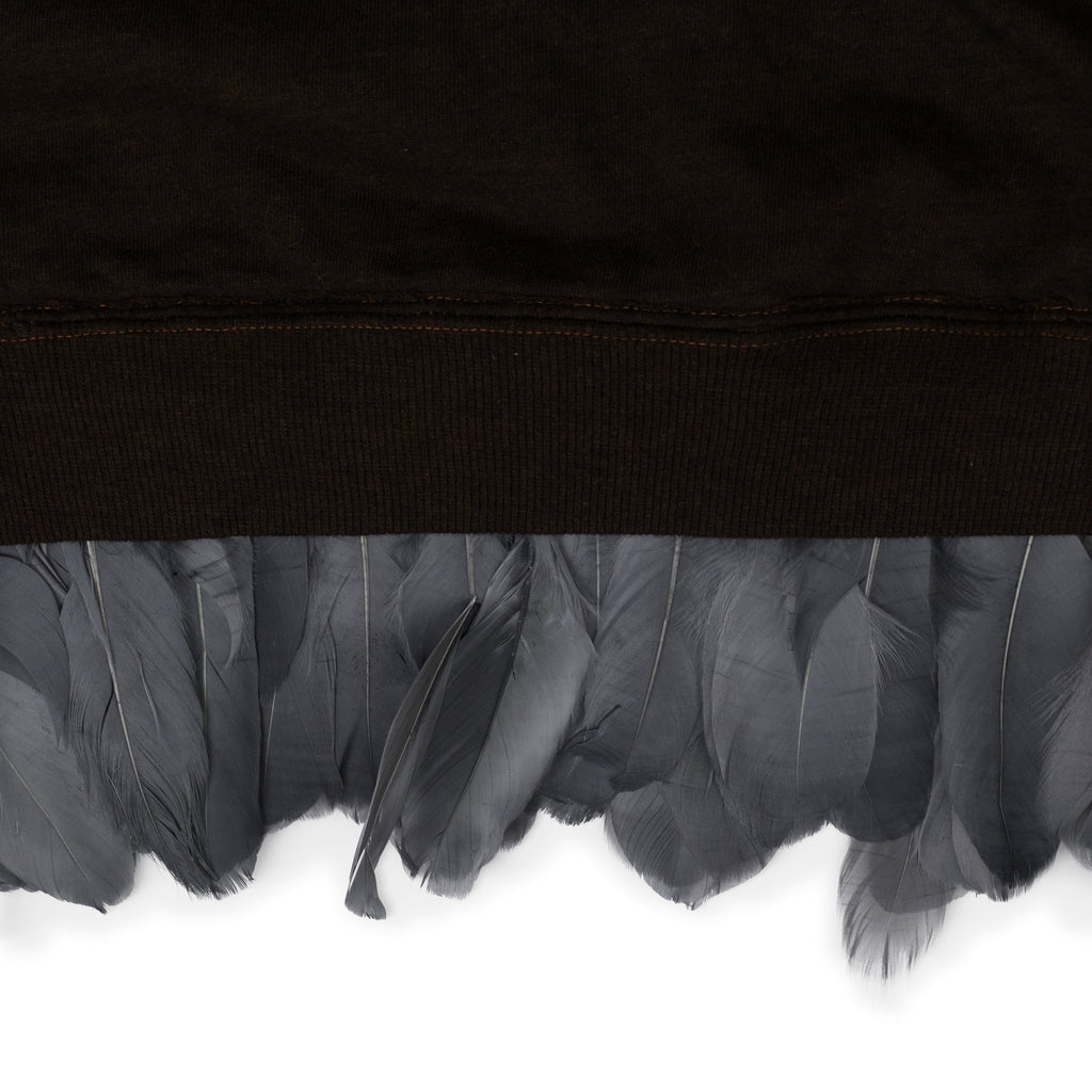 Brown Texas Longhorns Feather Trim Hoodie