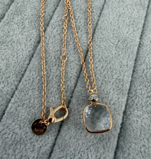 Pomellato Style Perfume Bottle 18K Gold-Plated Necklace