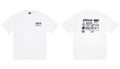 Stussy Multi Label Text Logo Front And Back Graphic Short Sleeve Tee