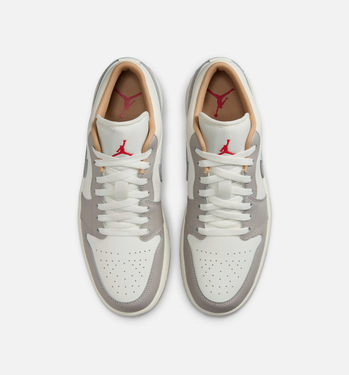 Air Jordan 1 Low Men's Lifestyle Shoes - Sail Fire Red