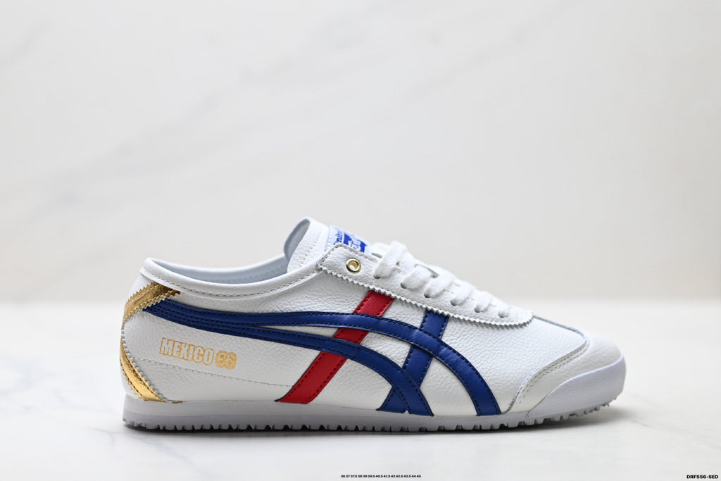 Onitsuka Tiger Retro Low Top White Royal Blue Red Unisex Shoes Style 20