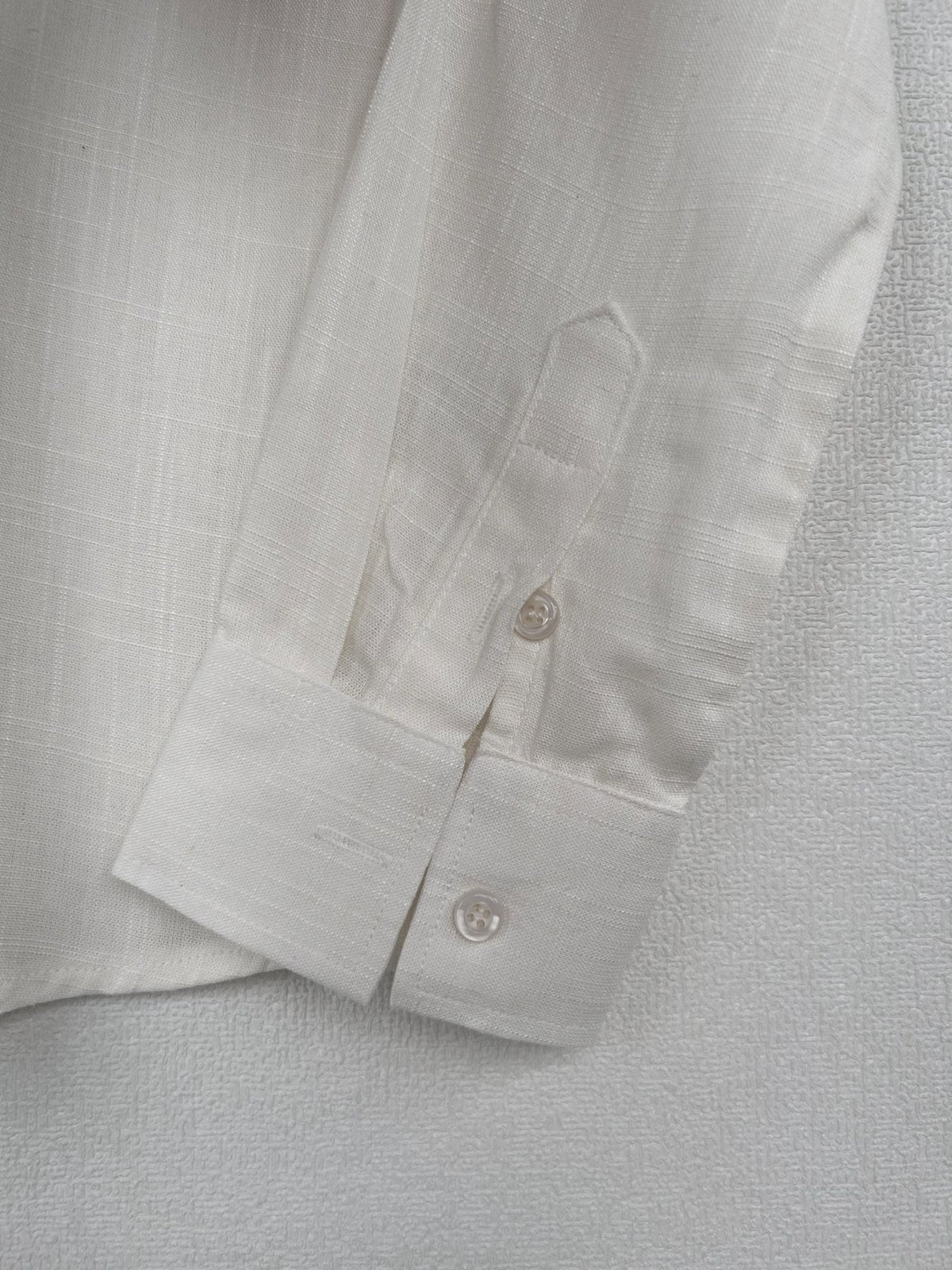 Ralph Lauren Ivory White Linen Long-Sleeve Shirt
