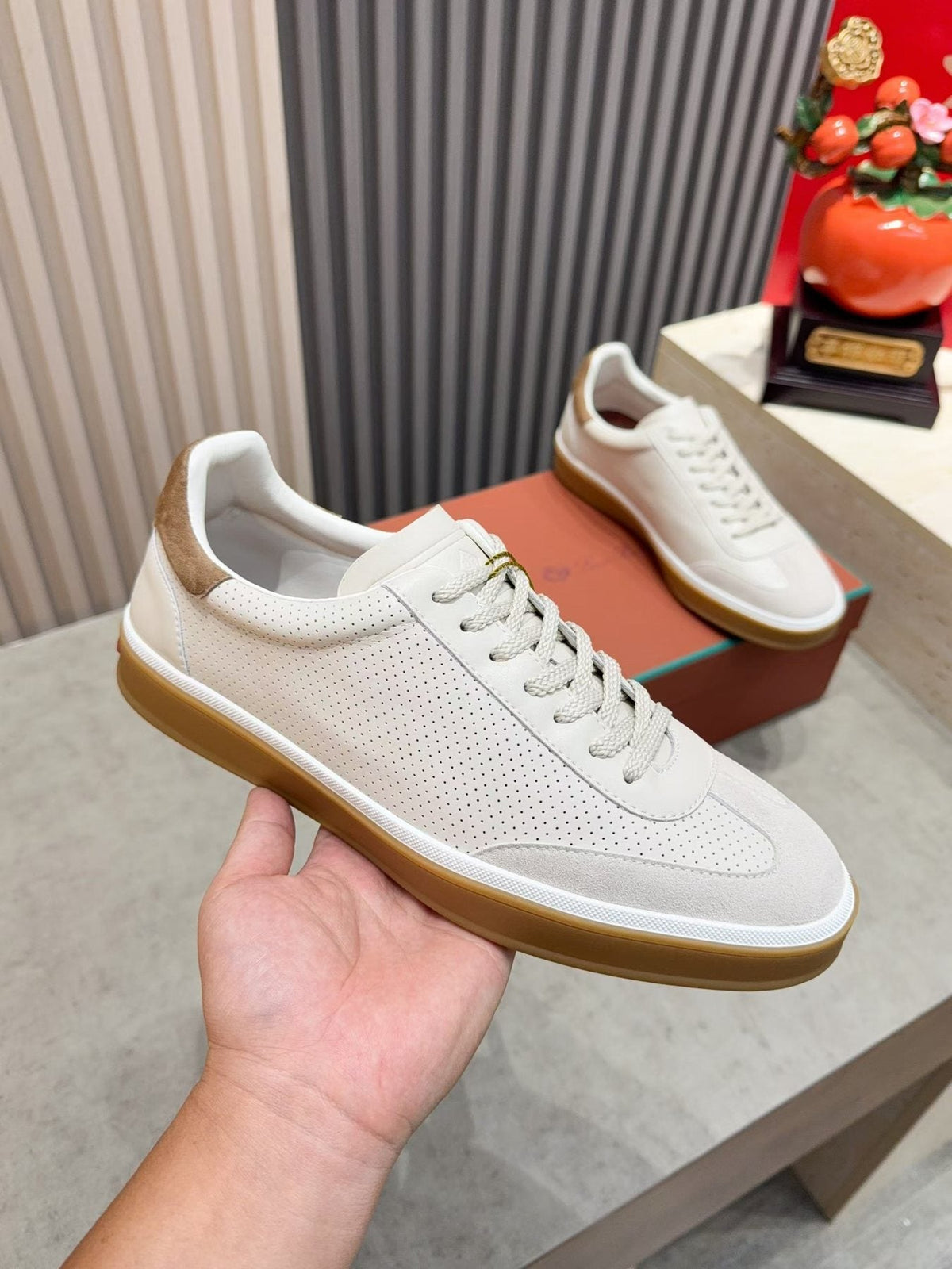 Loro Piana Tennis Walk Low-Top Sneakers