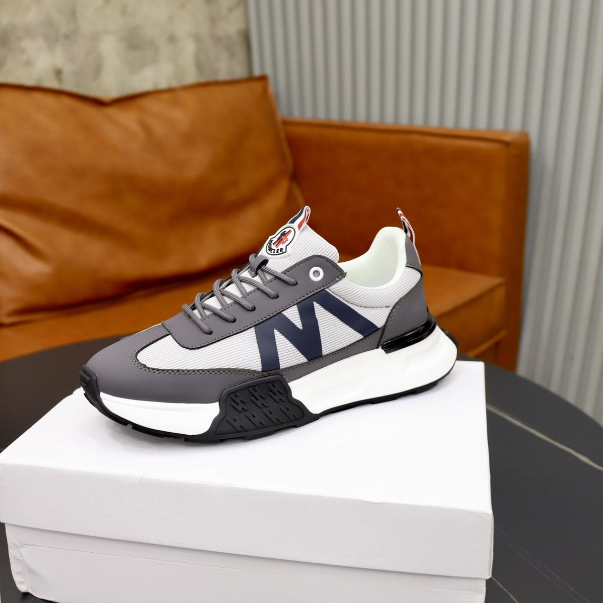 Moncler Men's Contrast Sole Low-Top Sneakers