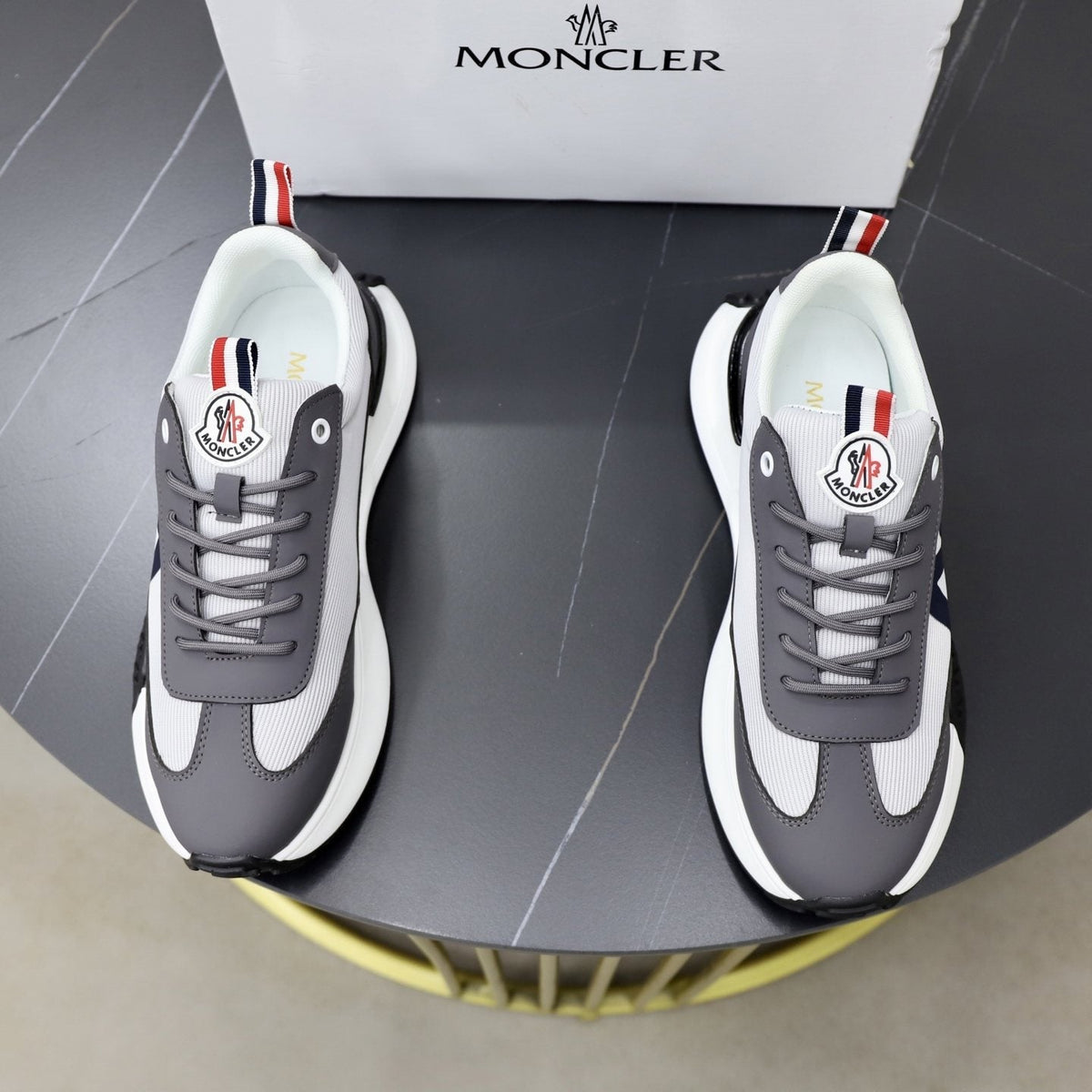 Moncler Men's Contrast Sole Low-Top Sneakers